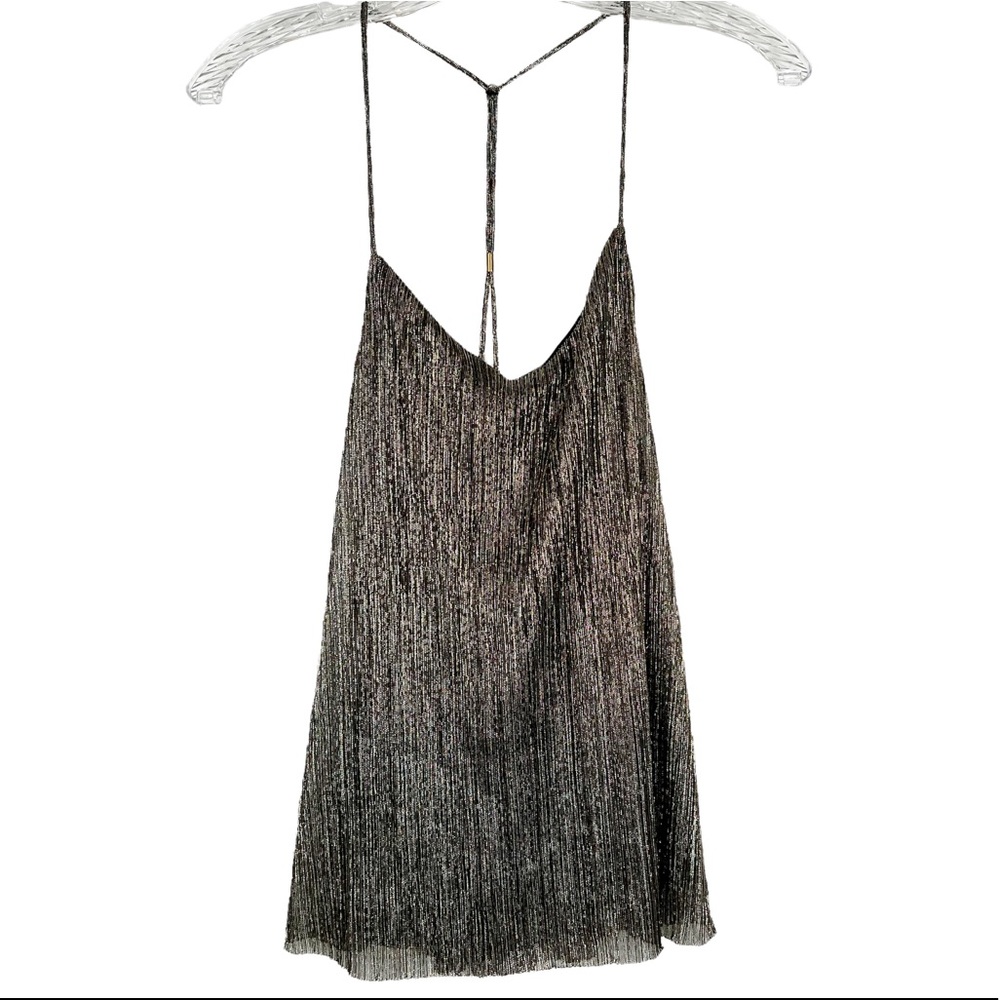 Express black & gold racerback cami top